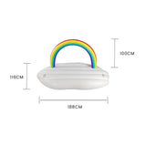 NNEDSZ Lazy Dayz Inflatable Rainbow Cloud Float 185cm