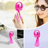 NNEDSZ Handhold Battery Powered Personal Water Spray Fan-Blue/Pink - Pink