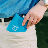 NNEDSZ 175ml Stainless Steel Hip Flask w Funny Quotes-Blue