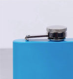 NNEDSZ 175ml Stainless Steel Hip Flask w Funny Quotes-Blue