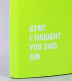 NNEDSZ 175ml Stainless Steel Hip Flask w Funny Quotes-Green