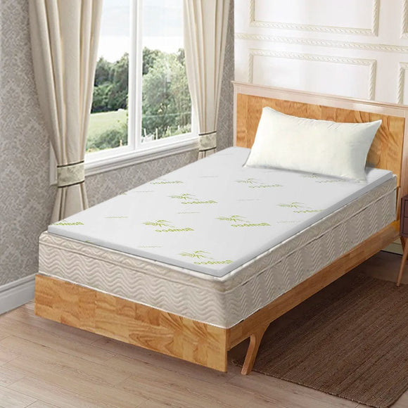 NNEDSZ 4cm Memory Foam Mattress Protector with Bamboo Cover - Single