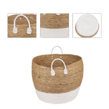 NNEDSZ 4 Piece Cotton Rope Stripe Carry Handles Storage Baskets Set