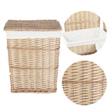 NNEDSZ 6 Piece Wicker Storage Baskets With Liner Set