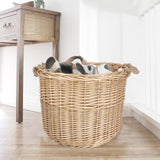 NNEDSZ 3 Piece Wicker Storage Basket with Handles set