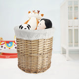 NNEDSZ 5 Piece Wicker Storage Baskets With Liner Set