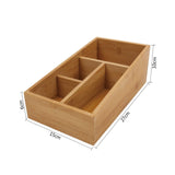 NNEDSZ Bamboo Storage Box with 4 Slots