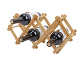 NNEDSZ Bamboo Foldable Wine Bottle Holder
