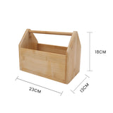NNEDSZ Bamboo Storage Tools Box