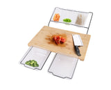 NNEDSZ Extensible Bamboo Cutting Board Set