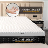 NNEDSZ 6cm Memory Foam Mattress Topper with Bamboo Cover - Single