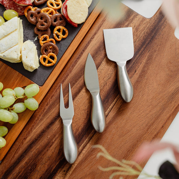 NNEDSZ Clevinger Belmont 3 Piece Stainless Steel Cheese Knife Set