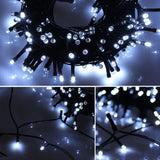 NNEDSZ 200 Solar LED Fairy Lights 8 Function Memory Hold Multicolor Christmas Decoration Cool White