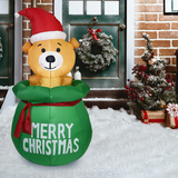 NNEDSZ Inflatable Christmas Decor Bear In Honey Pot 150cm