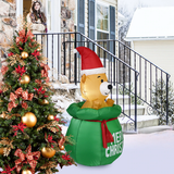 NNEDSZ Inflatable Christmas Decor Bear In Honey Pot 150cm