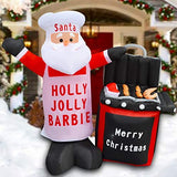 NNEDSZ Christmas Inflatable Santa BBQ 150CM