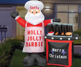 NNEDSZ Christmas Inflatable Santa BBQ 150CM