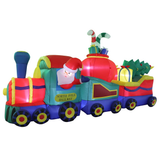 NNEDSZ 12FT SANTA CLAUS LONG TRAIN WITH LED LIGHTS