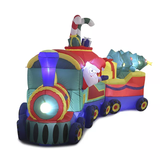 NNEDSZ 12FT SANTA CLAUS LONG TRAIN WITH LED LIGHTS