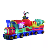 NNEDSZ 12FT SANTA CLAUS LONG TRAIN WITH LED LIGHTS
