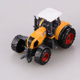 3x DIECAST METAL FARM TRACTORS RED YELLOW GREEN