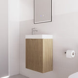NNEDSZ 450*250*550mm Vienna American Oak Wall Hung Mini Vanity