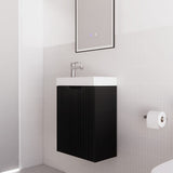 NNEDSZ 450*250*550mm Vienna Matt Black Wall Hung Mini Vanity