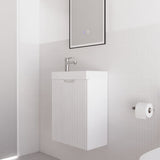 NNEDSZ 450*250*550mm Vienna Matt White Wall Hung Mini Vanity