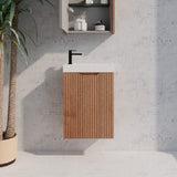 NNEDSZ 450*250*553mm Vienna Solid Timber Wall Hung Mini Vanity For Small Bathroom