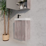 NNEDSZ 450*250*550mm Vienna White Oak Wall Hung Mini Vanity