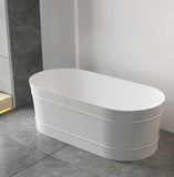 NNEDSZ 1500/1700*750/800*580mm INS OTTI Bondi Matt/Gloss White Oval Acrylic Freestanding Bathtub