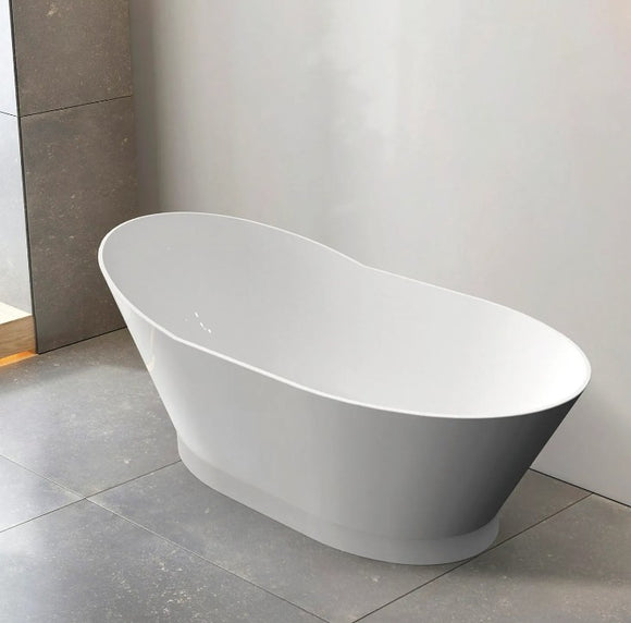 NNEDSZ 1500/1700*750/800*680mm INS OTTI London Gloss White Special Shape Curved Acrylic Freestanding Bathtub
