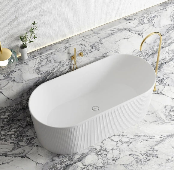 NNEDSZ 1500/1700*750/800*580mm INS OTTI Noosa Gloss/Matt White Oval Acrylic Freestanding Bathtub