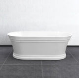 NNEDSZ 1500*750*560mm Hampton 1500 NF and Gloss White Freestanding Bathtub