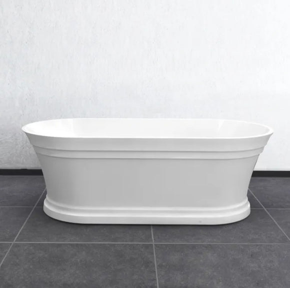 NNEDSZ 1700*800*560mm Hampton 1700 NF and Gloss White Freestanding Bathtub