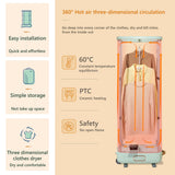 NNEDSZ Hoper Layer Foldable Clothes Dryer Household Dryer Portable Quick Drying Mites Removal