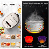 NNEDSZ Hoper Layer 4L Electric Rice Cooker IH Heating Zero Coating Non-stick Technology