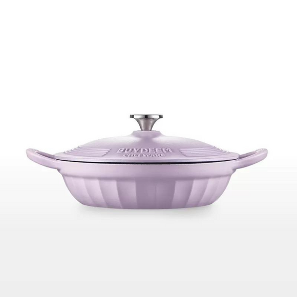 NNEDSZ BUYDEEM CP581 Enameled Cast Iron Dutch Oven Purple