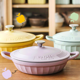 NNEDSZ BUYDEEM CP581 Enameled Cast Iron Dutch Oven Purple