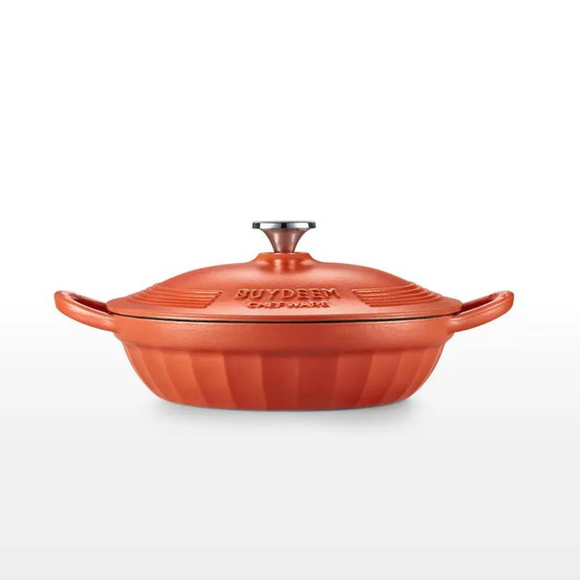 NNEDSZ BUYDEEM CP581 Enameled Cast Iron Dutch Oven Red