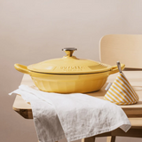 NNEDSZ BUYDEEM CP581 Enameled Cast Iron Dutch Oven Yellow