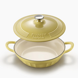 NNEDSZ BUYDEEM CP581 Enameled Cast Iron Dutch Oven Yellow