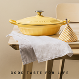 NNEDSZ BUYDEEM CP581 Enameled Cast Iron Dutch Oven Yellow