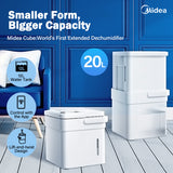 NNEDSZ Midea Smart Cube Dehumidifier 20L/Day 12L Water Tank Compact Storage Full Water Warning