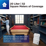 NNEDSZ Midea Smart Cube Dehumidifier 20L/Day 12L Water Tank Compact Storage Full Water Warning