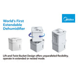 NNEDSZ Midea Smart Cube Dehumidifier 20L/Day 12L Water Tank Compact Storage Full Water Warning