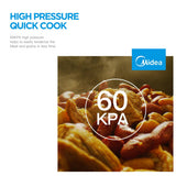 NNEDSZ Midea 5.7L 12 Programs Pressure Cooker