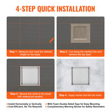 VEVOR 33.02 x 33.02 cm No Tile Shower Niche 304 Stainless Steel, Wall-Inserted Niche Recessed Double Shelves, Sealed Waterproof Rust-Resistant Modern Niche for Shower Bathroom Soap Storage, Silver