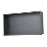 VEVOR Shower Niche, 33.0 x 63.5 x 10.2 cm Recessed Wall Niche, Heavy-duty Stainless Steel Modern Soap & Shampoo Storage Organizer, Sealed Waterproof, Durable & Easy to Install, Black for Bathroom