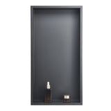 VEVOR Shower Niche, 33.0 x 63.5 x 10.2 cm Recessed Wall Niche, Heavy-duty Stainless Steel Modern Soap & Shampoo Storage Organizer, Sealed Waterproof, Durable & Easy to Install, Black for Bathroom